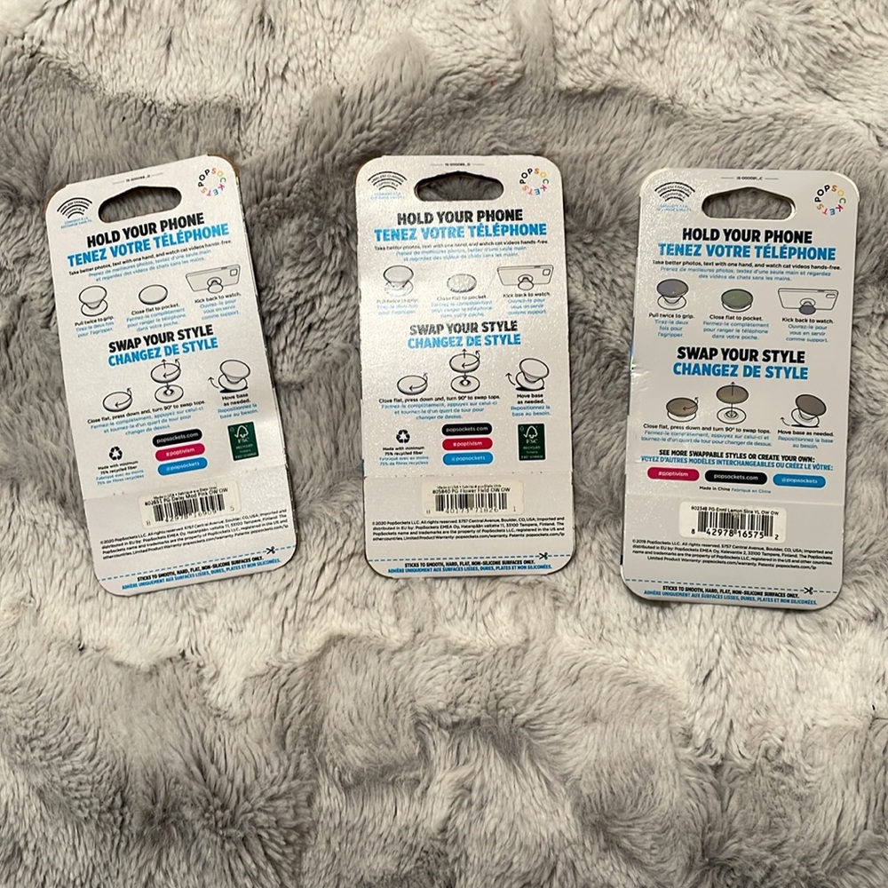 PopSockets PopGrip Set - Pink, Multicolor, Yellow - Picture 5 of 5